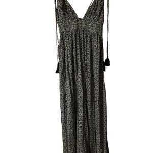 Lulu's Elegant Black and White Maxi Dress
